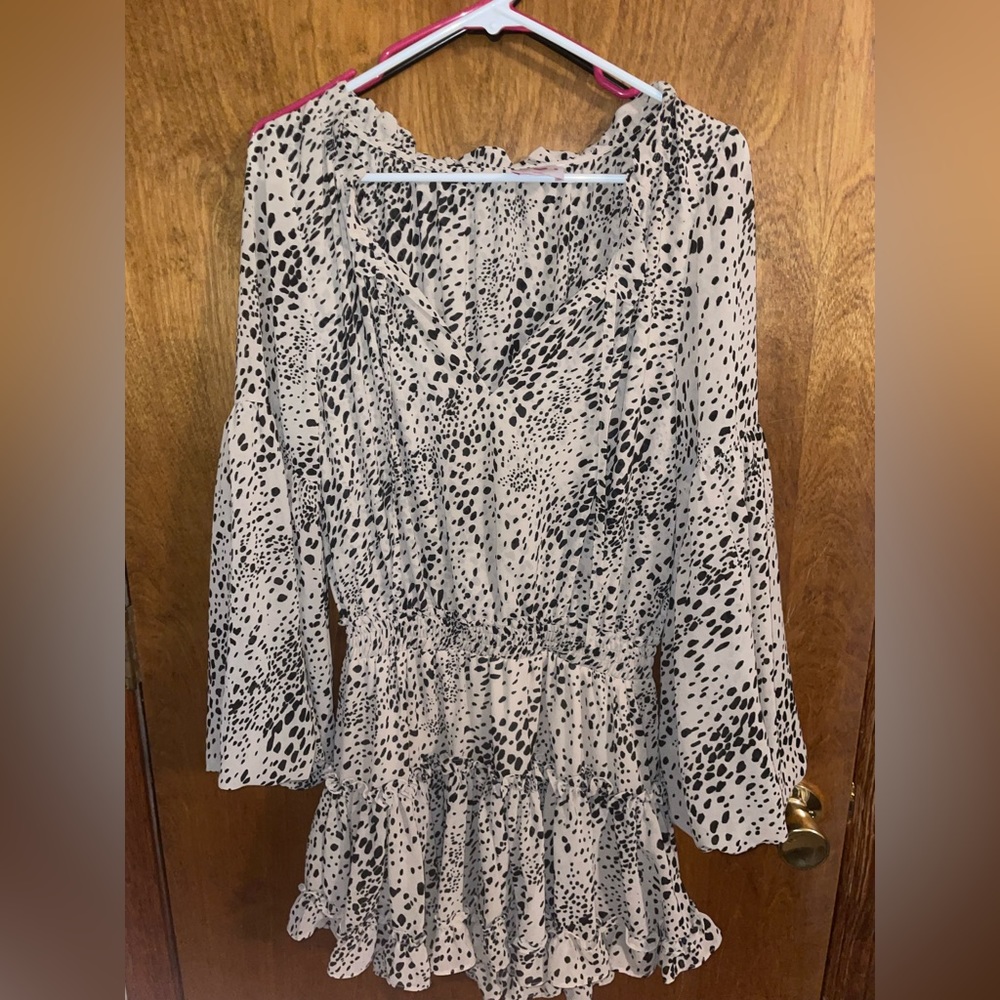 White leopard buddy love dress